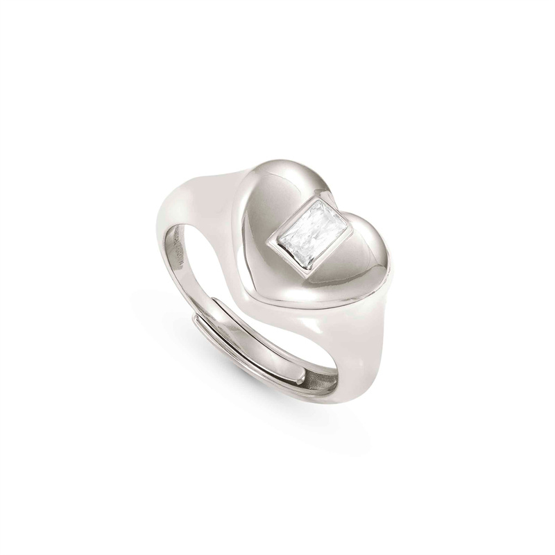 Conception de bijoux de bague en argent sterling plaqué rhodium 925 à la mode personnalisée