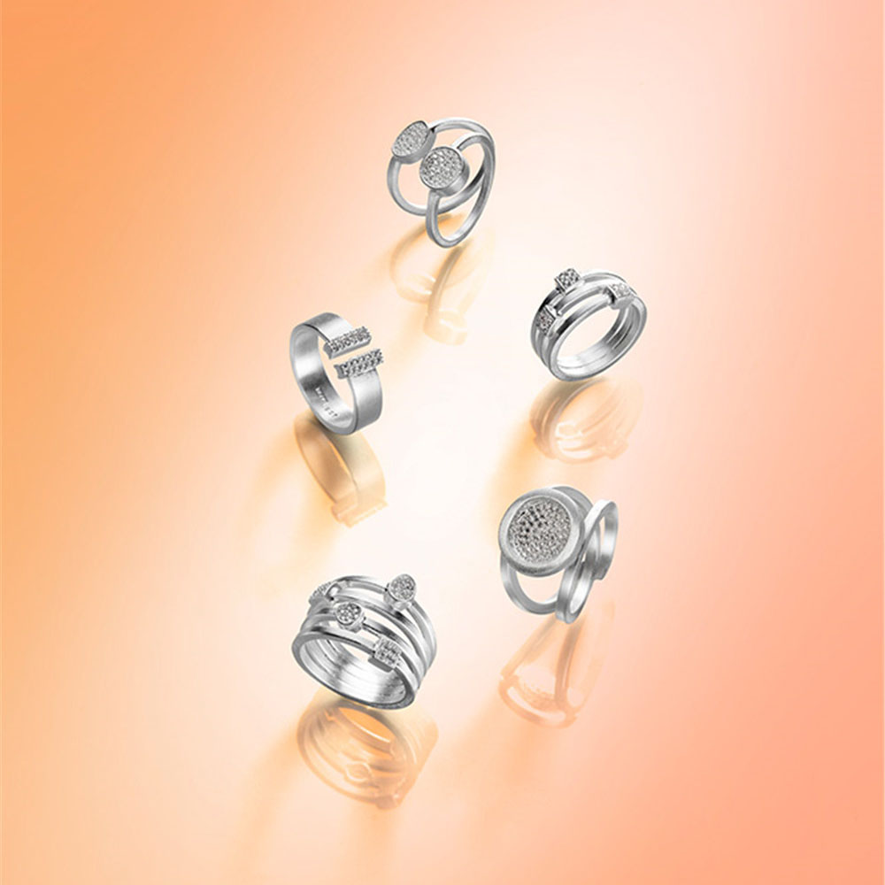 Pasgemaakte goue juweliersware-ringe 925 sterling silwer OEM ODM-fabriek