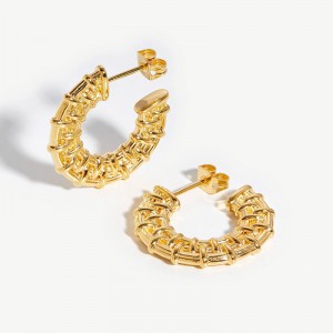 Brincos de prata banhados a ouro personalizados e faça seu próprio design de joias