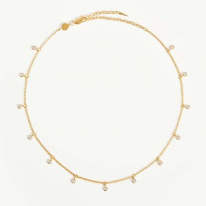 Collares de gargantilla de gota interestelar personalizados vermeil chapado en oro de 18 qt sobre plata de ley 925 o cobre