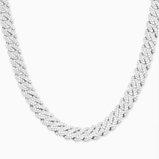 Custom jewelry Cuban Chain is made of 925 sterling silver and plated gold