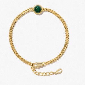 Custom jewelry manufacturer OEM ODM Gold Chain Bracelet on sterling silver