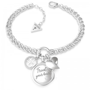Fabricant de bijoux sur mesure pour un design personnalisé Bracelet Trust Your Heart en argent 925 or blanc grossiste rempli
