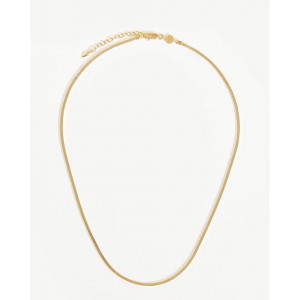 Collana con catena serpente quadrata all'ingrosso di gioielli personalizzati placcata in oro 18 carati vermeil su argento 925