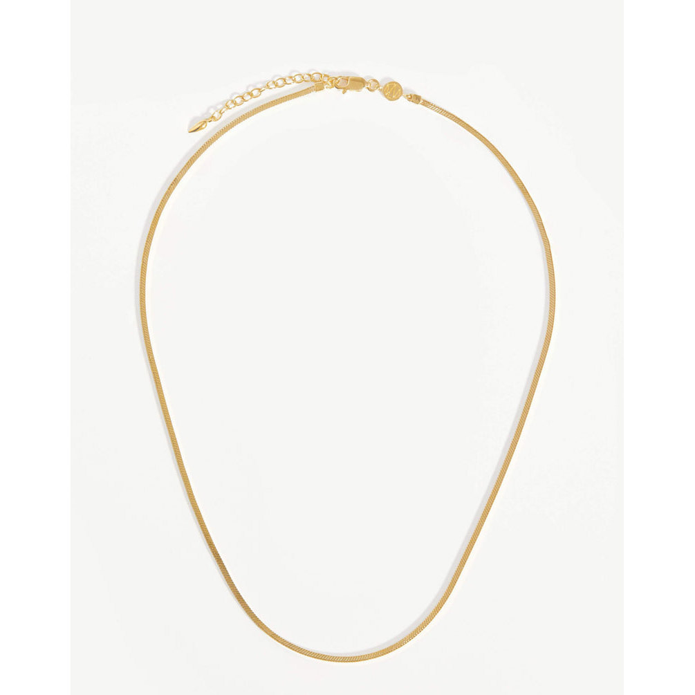 Custom jewelry wholesale square snake chain necklace 18k gold plated vermeil on 925 silver