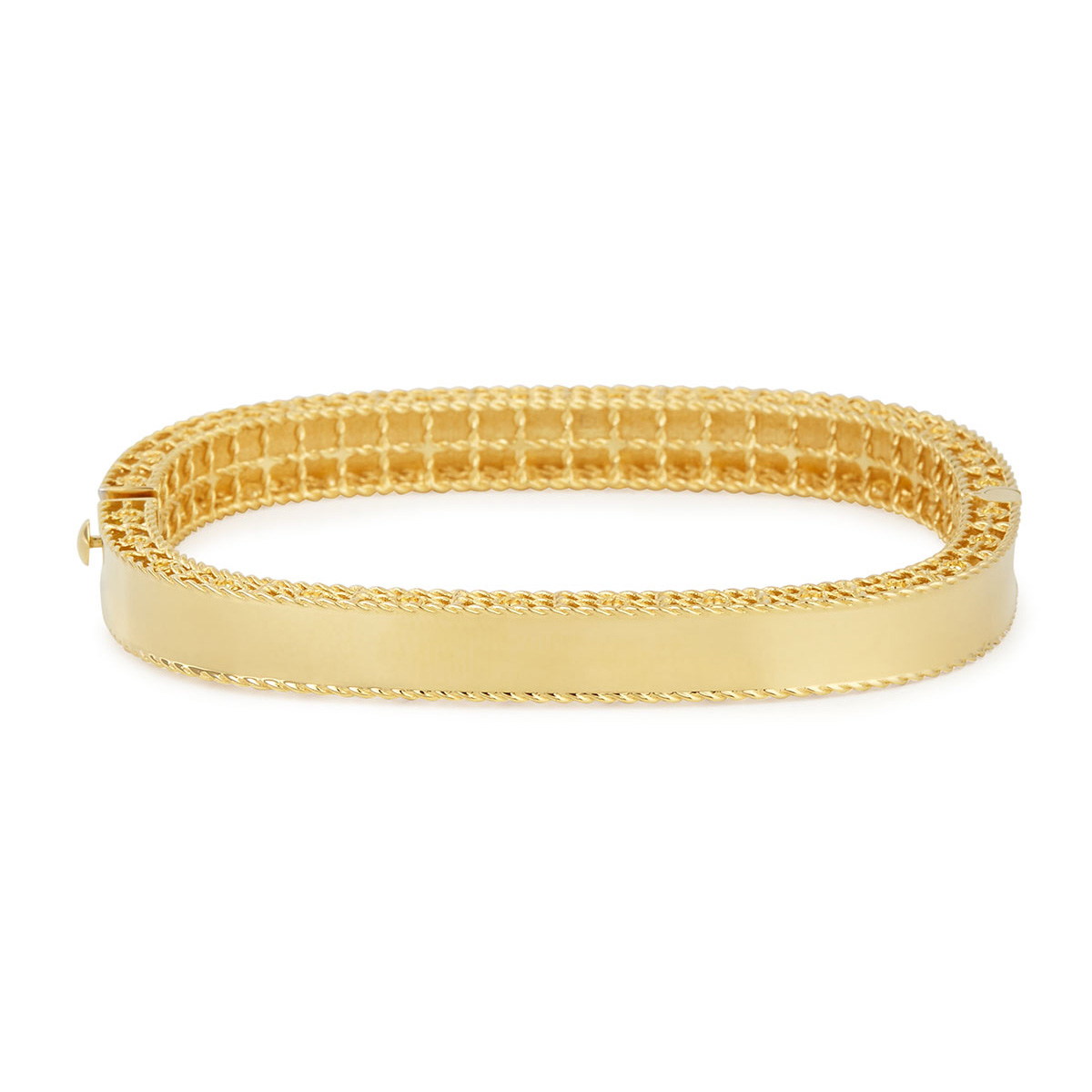 Groothandel persoonlike OEM / ODM-juweliersware gemaak 18k vergulde silwer Medium Bangle-juweliersware