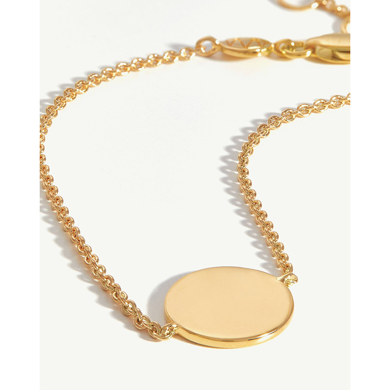 Pasgemaakte 925 silwer hanger ketting vergul in 14k goud