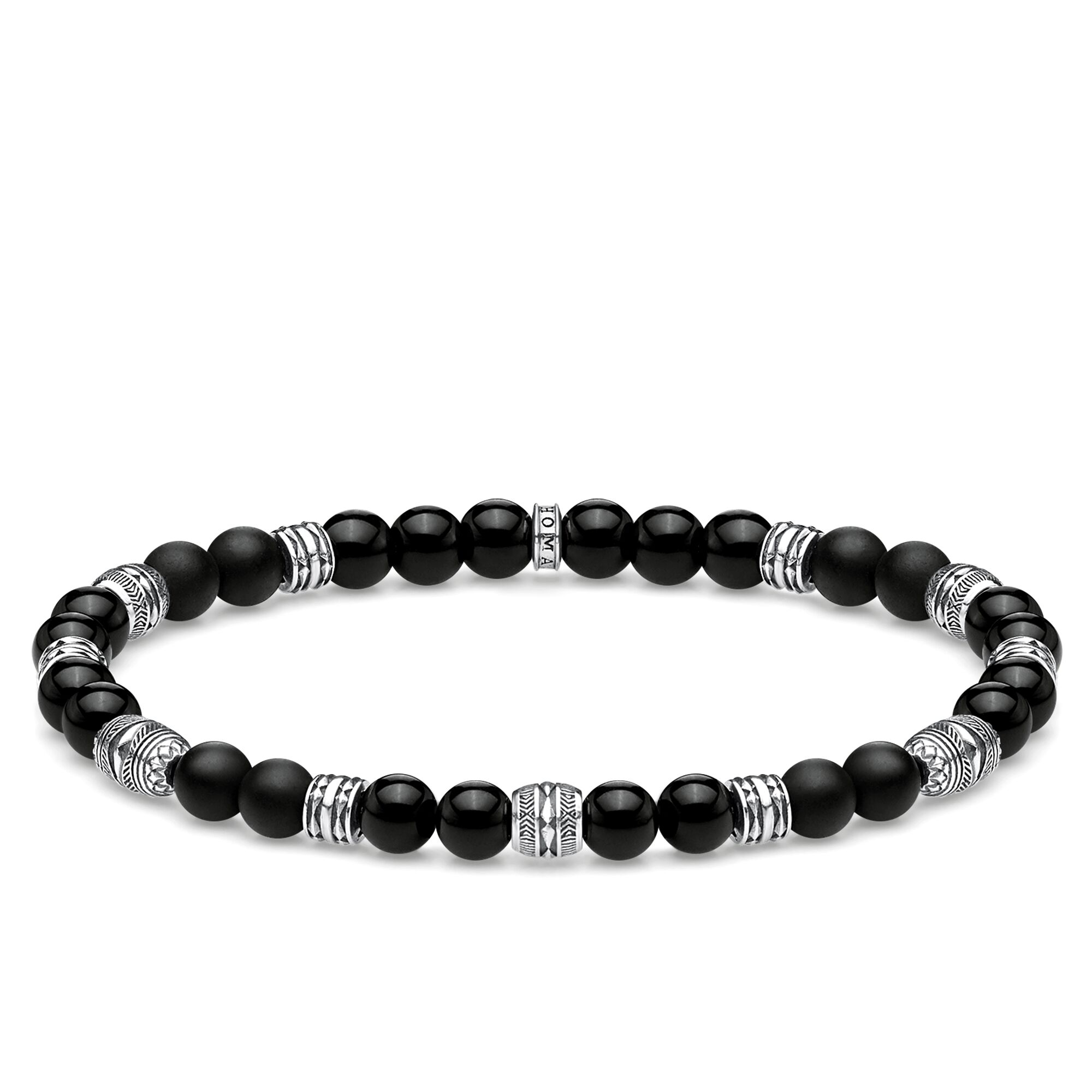 Pulsera de cuentas de joyería OEM/ODM por encargo al por mayor con obsidiana, proveedor de pulsera elástica elástica