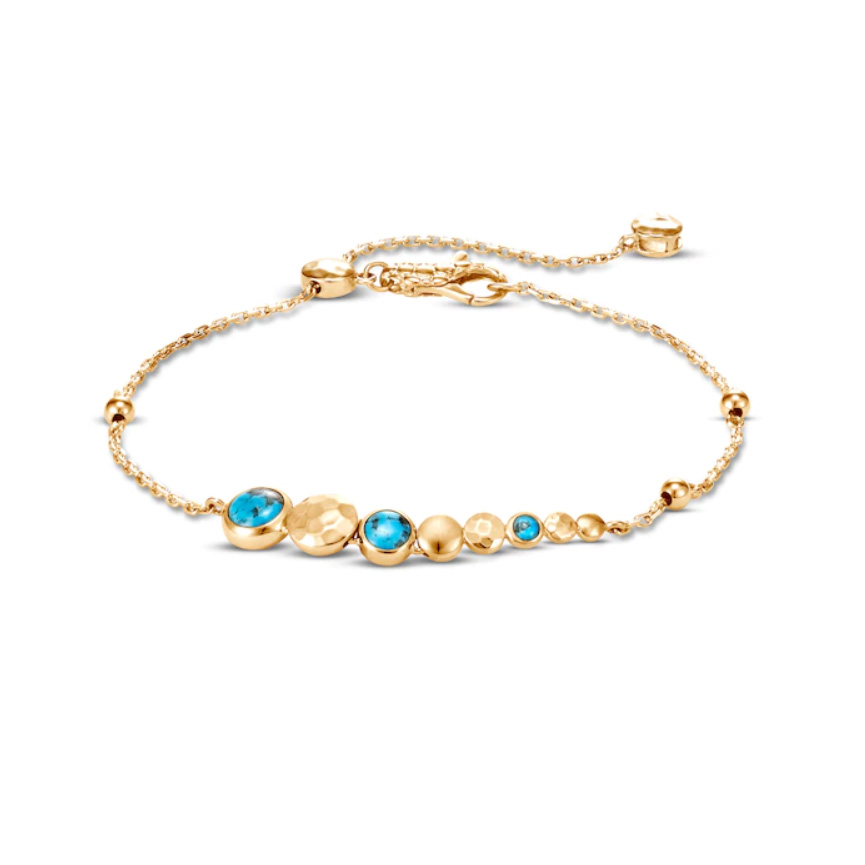 Bracelet sur mesure en gros Turquoise 18K jaune OEM/ODM bijoux or argent grossiste de bijoux