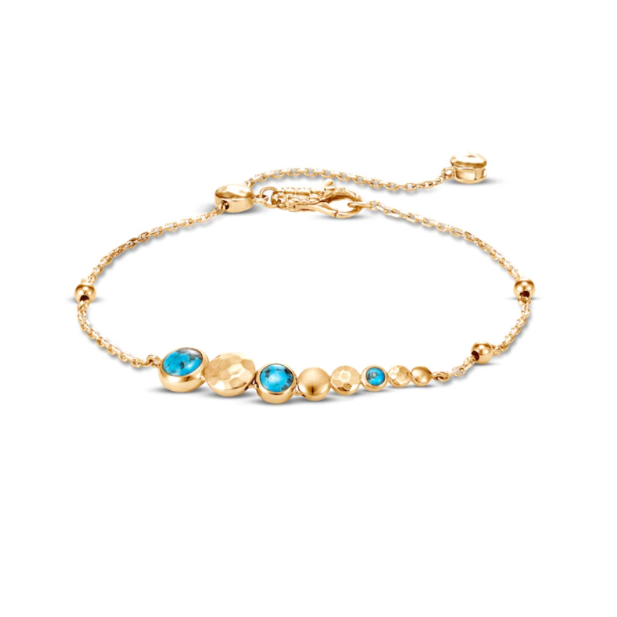 Pulsera a Medida Turquesa Oro Amarillo 18K Plata Mayorista de Joyas