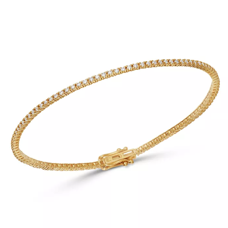 Custom made CZ Stackable Tennis Bracelets in 14K Yellow Gold, 14k Rose Gold & 14k White Gold Vermeil