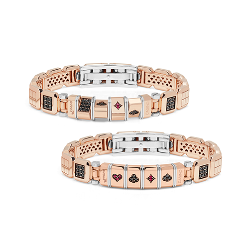 Wholesale Custom made Italian Mens OEM/ODM Jewelry rose gold plated silver bracelet