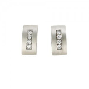 Custom made cz earrings with silver 925 18k plated or rhodium for white silver