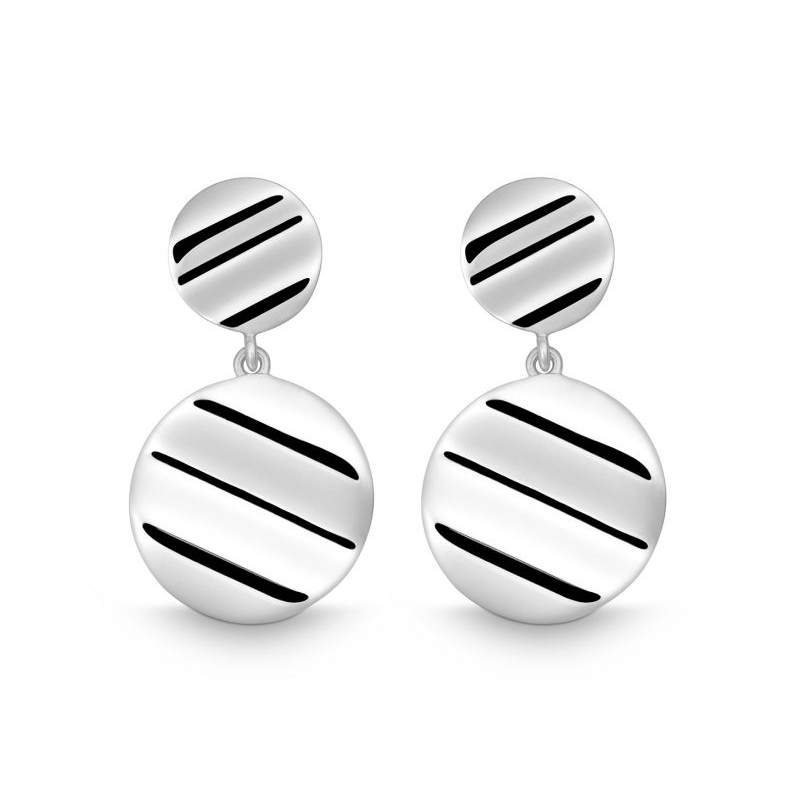 Custom made earring in silver 925 18k plated or rhodium for white silver jewelry manufacturer