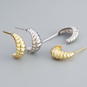 Boucles d'oreilles sur mesure recouvertes de rhodium, d'or jaune ou d'or blanc