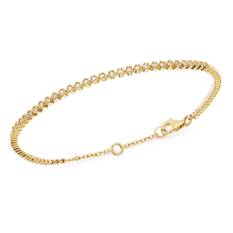 Skräddarsydda smycken, CZ Stacking Armband i 14K guld, 14k Vitguld eller 14K Rose Gold Vermeil grossist