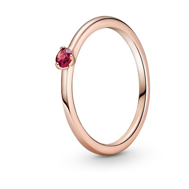 Custom-made rose gold plated ring with cubic zirconia jewellery in China