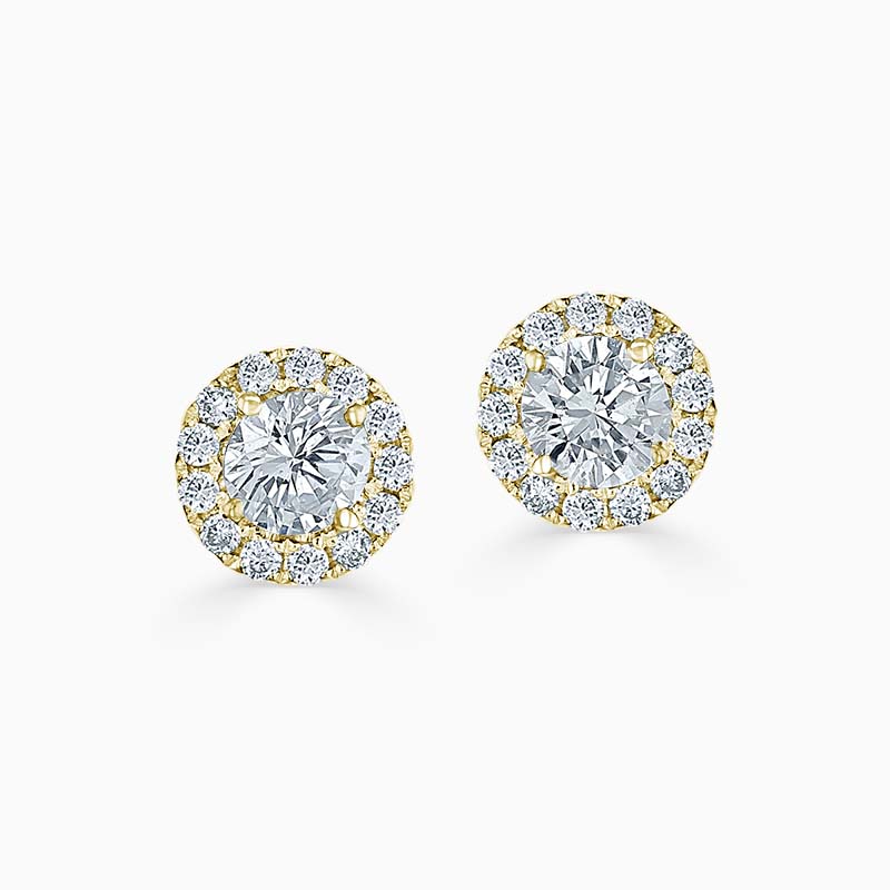 Custom made white CZ stones  earring with white gold plating