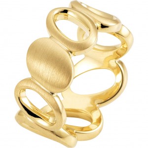 El anillo de plata vermeil de oro amarillo hecho a medida se siente un poco más cómodo