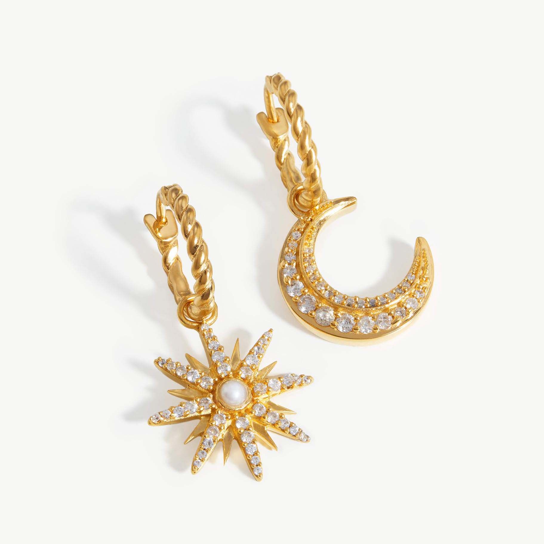 Custom made zirconia 925 silver fine jewelry OEM hoop earrings filled 18k gold plated supplier
