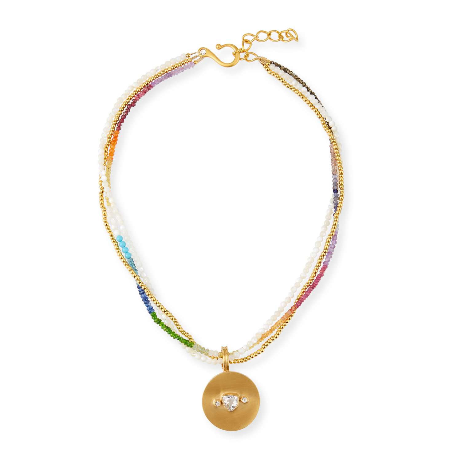 Wholesale Custom make Eye Pendant Necklace with Semiprecious Stones OEM ODM jewelry supplier OEM/ODM Jewelry