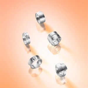 Faça anéis minimalistas personalizados com texto gravado ou datas dentro do fabricante de joias de prata atacadista da China
