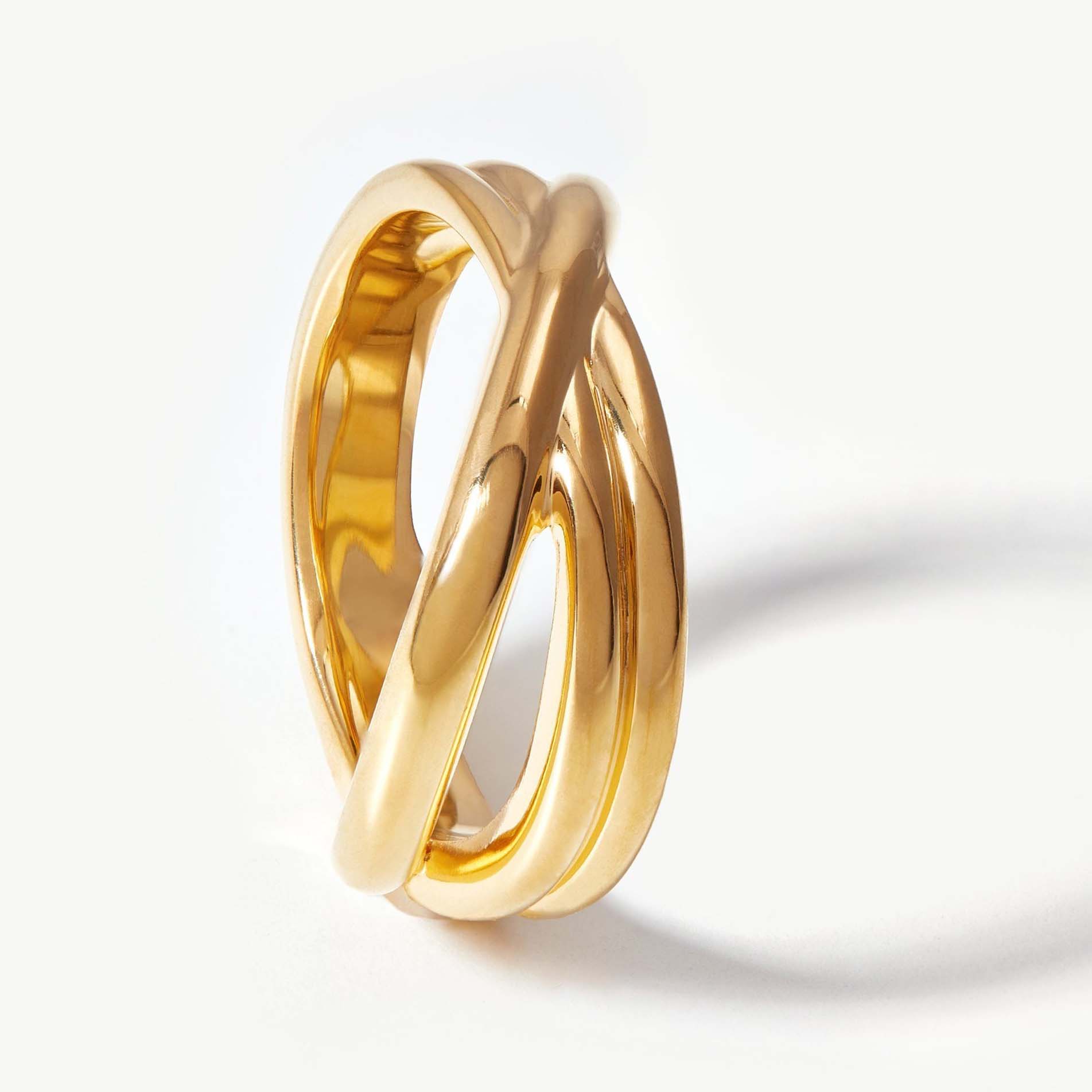 Zakázková výroba prstenu pozlaceného 18k zlatem na mincovním stříbře za konkurenceschopnou cenu