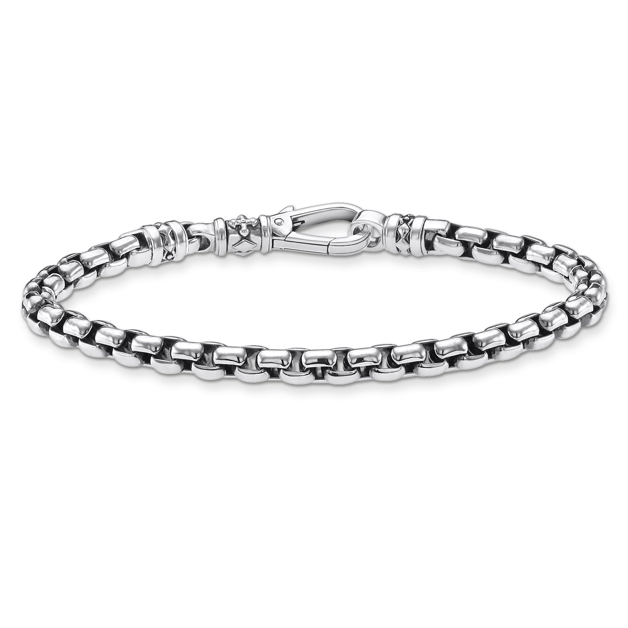 Wholesale Custom mens Bracelet 925 Sterling silver OEM/ODM Jewelry, blackened,silver-coloured ODM