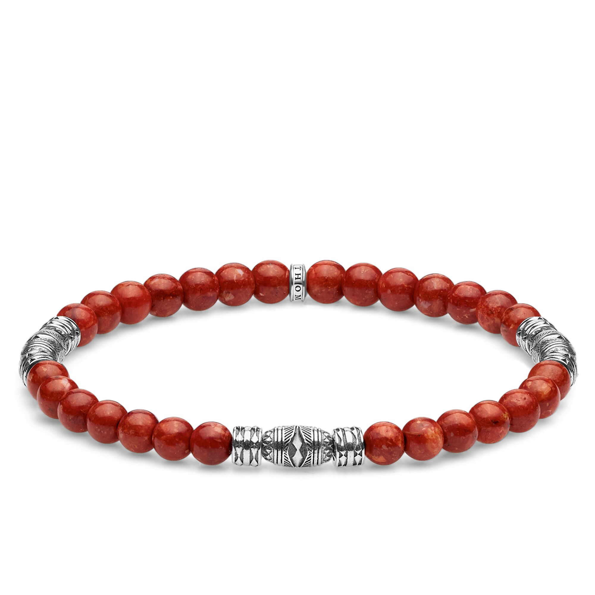 Bracelet de perles de bijoux OEM/ODM pour hommes, vente en gros, personnalisé, avec fabricant de corail en bambou traité