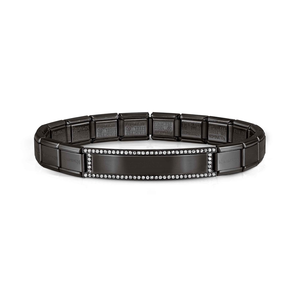 Kundenspezifischer Herrenschmuckhersteller OEM ODM schwarzes Plattenarmband