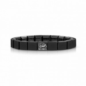 Proveedor de joyería para hombre personalizado OEM ODM, pulsera negra glamorosa componible