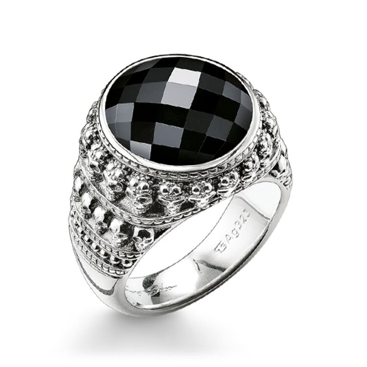 Wholesale Custom mens OEM/ODM Jewelry ring jewelry made of 925 sterling silver with onyx