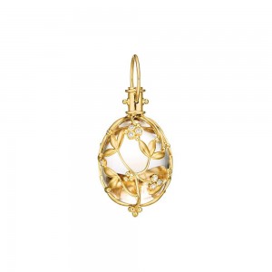 Collana di gioielli personalizzata, amuleto di vite vermeil in oro giallo 18 carati OEM con cristalli di roccia CZ e collana a catena ovale extra lunga 18 carati