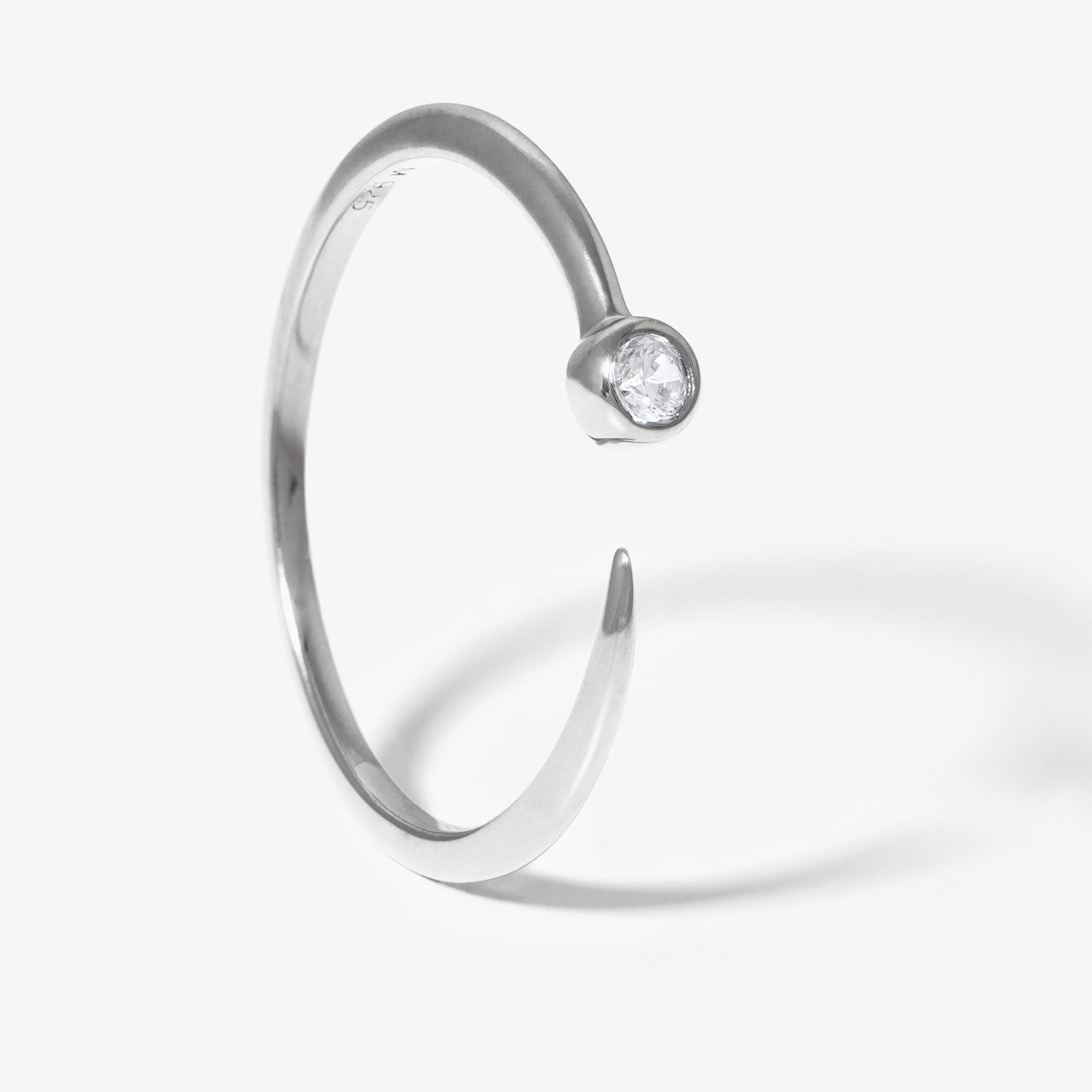 Anpassade öppna CZ-ringar i 925 sterling silver