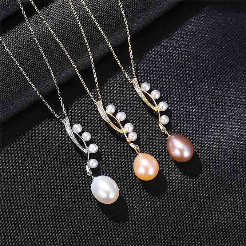 Custom pearl necklace made of 925 sterling silver jewelry manufacturer