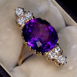 Custom russian  siberian amethyst ring 20 years experience in OEM jewelry manufacturing