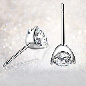 Custom silver CZ stud earrings made with your design