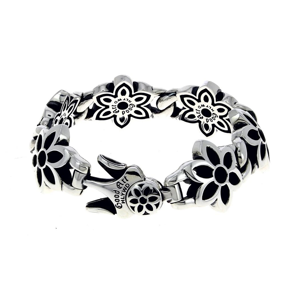 Wholesale OEM/ODM Jewelry Custom silver bracelet rosette links Sterling Silver Plated Jewelry manufacturer and wholesaler