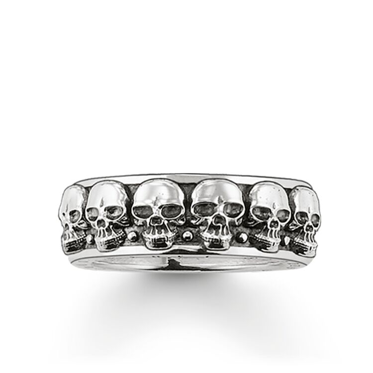 El anillo de calavera personalizado al por mayor consta de joyería de plata de ley 925 OEM/ODM para hombres y mujeres.