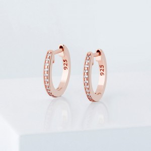 Fabricant de boucles d'oreilles en vermeil en or rose 18 carats en gros sur mesure