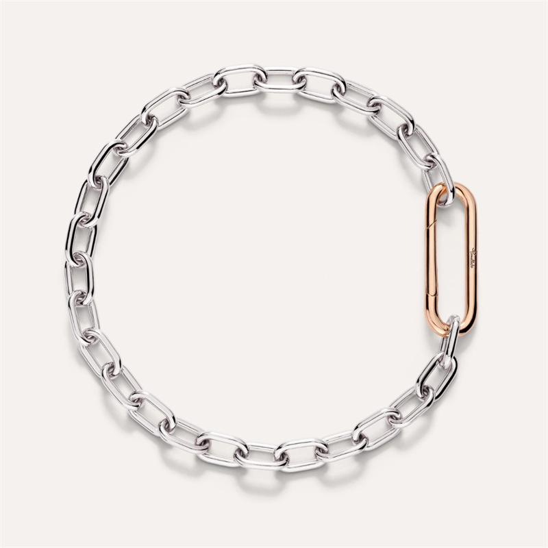 Custom wholesale 925 silver bracelet vermeil white gold 18kt and rose-gold
