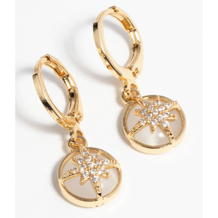Custom wholesale Gold Plated Star Huggie Hoop Earrings design your own jewelry