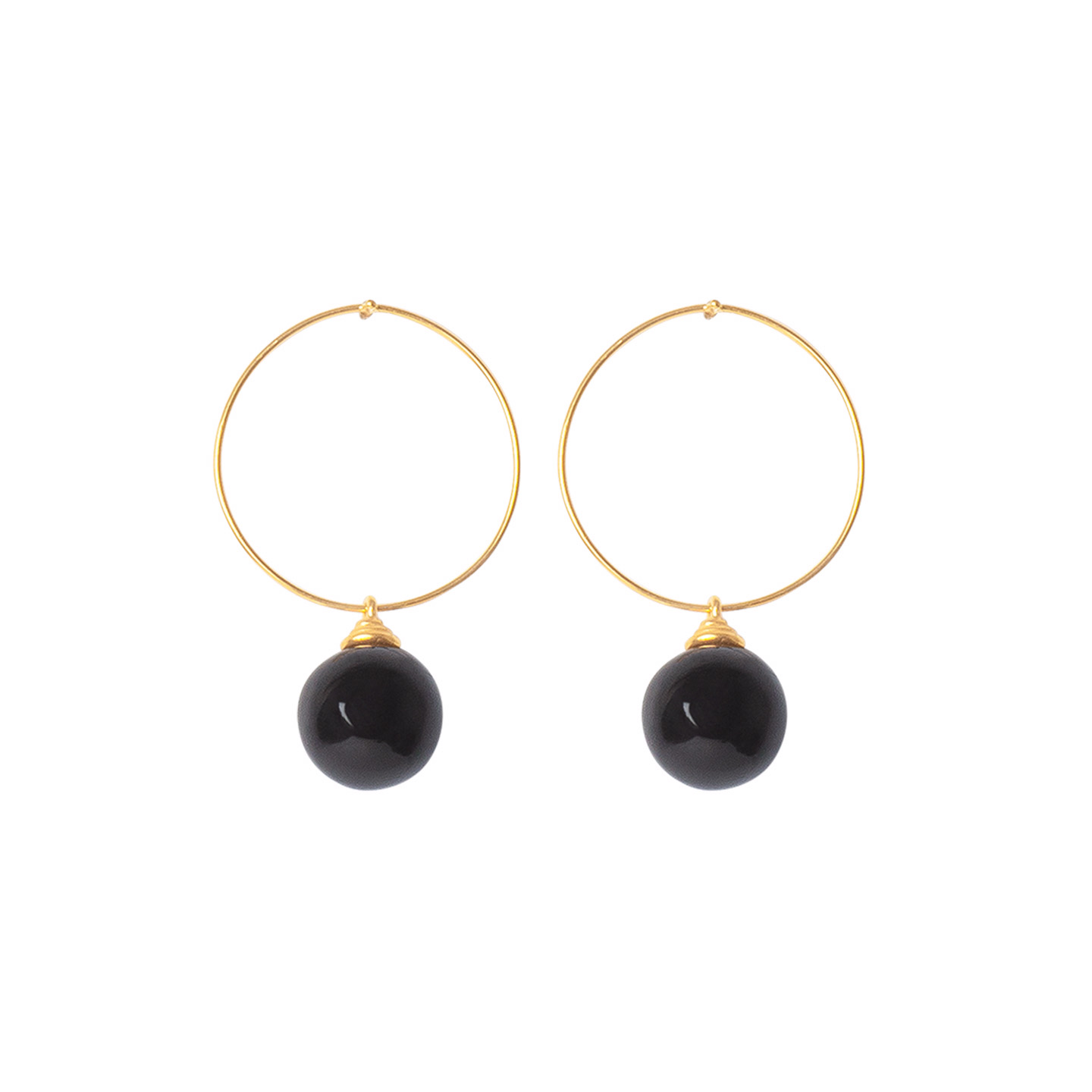 Custom wholesale Gold plated sterling silver pair of hoop earrings factory OEM/ODM Jewelry