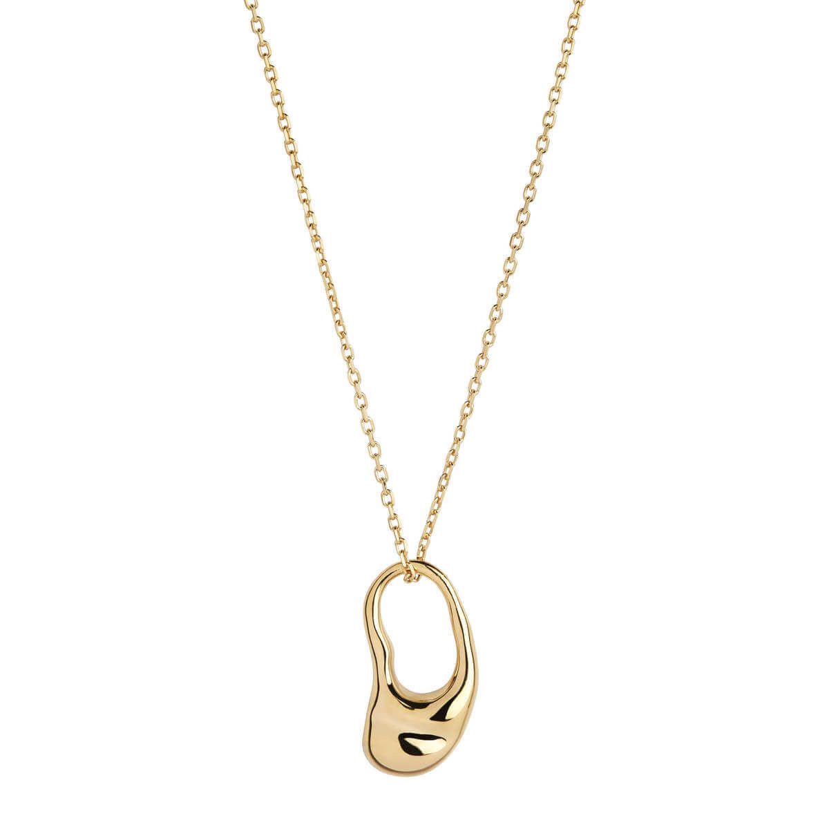 Ожерелье из стерлингового серебра на заказ оптом из полированного золота OEM/ODM ювелирных изделий
