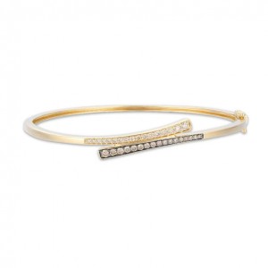 Custom  wholesale USA cubic zirconia jewelry Bangle in 14K gold