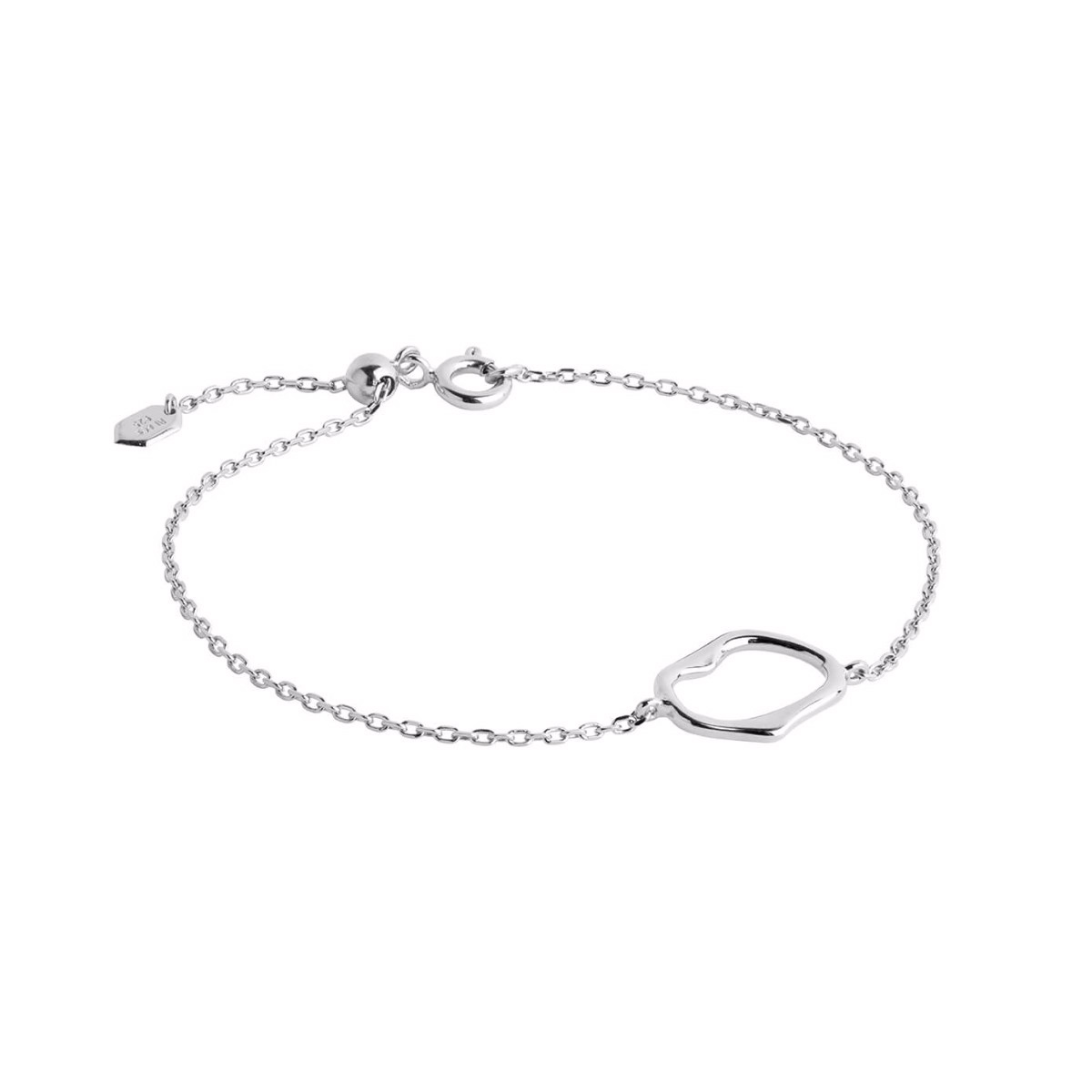 Pasgemaakte groothandelarmband Sterling Silwer OEM / ODM-juweliersware in Wit Rhodium