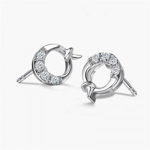 Custom wholesale cubic zirconia S925 sterling silver stud earrings manufacturer