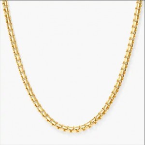 Custom wholesale fashion jewelry Round Box Chain 3mm in Gold Plated