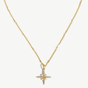 Joias personalizadas por atacado Harris Reed North Star Necklace18k banhado a ouro Vermeil Pearl