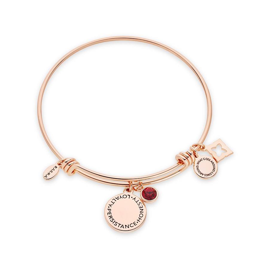 Monaróir jewelry mórdhíola saincheaptha OEM ODM Eanáir Birthstone Rose Gold Bangle